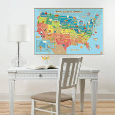 Dry Erase Map Wall Decal Wpe0623