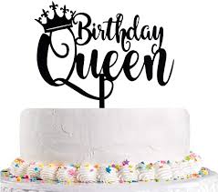 Queen elizabeth ii turned 94 on april 21, 2020, and while this year's birthday was unlike any other she is still likely to have celebrated with a special cake. Amazon Com Queen Birthday Cake Topper Black Happy Birthday Cake Topper 16th 18th 21st 30th 40th 50th 60th 70th 80th 90th 100th Cake Toppers Birthday Party Decoration Kitchen Dining