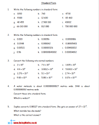 Basic Number Work Free Worksheets