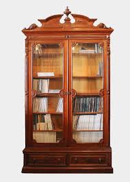 antique victorian tall walnut bookcase