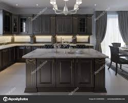 Beautiful Kitchen Luxury Home Island Pendant Lights Cabinets