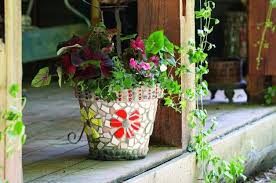 Flower Pots With Mosaic Tiles