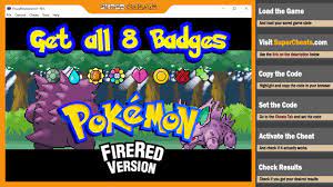 All Badges Cheat for Pokemon Fire Red - YouTube