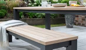 The slatted tables and plush chairs of the wayland outdoor dining collection provide you with the means to create an oasis of comfort in your outdoor space when you entertain while their durable build will keep them looking like new. Elba Bench Garden Furniture Kettler Official Site