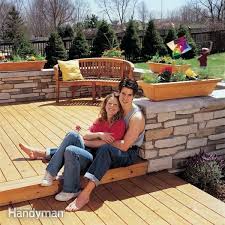 How To Build A Wood And Stone Deck Diy