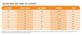 Youth Shoe Size Chart To Womens