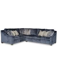Sectional Sofa Covered In Midnight Blue