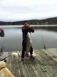 Nymphs are producing well on the river. Photo 50lb Catfish Caught By Me On 12lb Line Off My Dock On Logan Martin Lake
