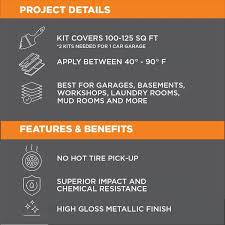 gunmetal metallic garage floor kit
