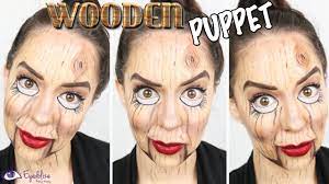 wooden puppet halloween makeup tutorial