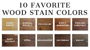 10 favorite wood stain colors you