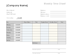 Download Weekly Time Sheet With Tasks And Overtime