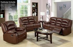 brown bonded leather modern reclining