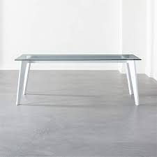 harper white dining table with glass