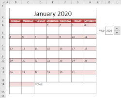 Calendar Template In Excel Easy Excel Tutorial