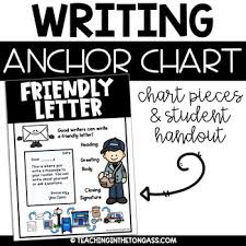Friendly Letter Writing Poster Writing Anchor Chart