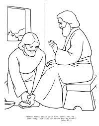 Easter (passion week), jesus' disciples. Jesus Washes Disciples Feet Coloring Page Sunday School Coloring Pages Bible Activities For Kids Jesus Coloring Pages