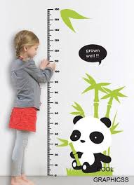 Baby Panda In The Bamboo Grove And Kids Growth Chart Vinyl