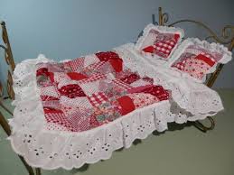 3pc 16x23 Doll Bedding Set Bedspread W