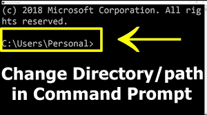 change directory path in cmd windows 10