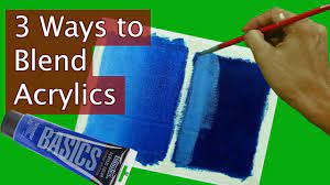 3 ways to blend acrylic paints tutorial