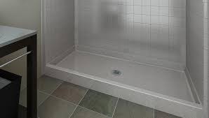 The size and location of the fixtures in your bathroom can also improve your personal comfort within. Shower Pans Shower Bases Barrier Free Low Step Shower Bestbath
