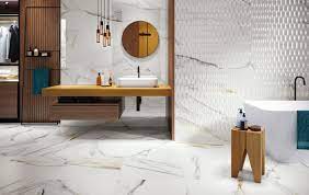 marble look bathroom tile