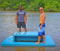 floating picnic table for the lake or