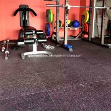 rubber floor tile for gym flooring