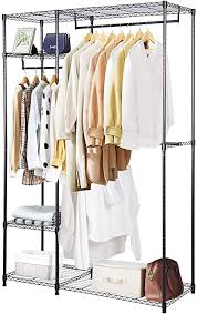 Don't leave any inch of your drying rack unaccounted for. Amazon Com Tangkula Heavy Duty Garment Rack Free Standing Closet Organizer With Storage Shelves Hanging Rods Clothes Hanger Organizer Home Kitchen
