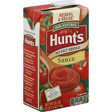 hunts sauce tomatoes no salt added