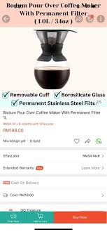 Bodum Double Wall Pour Over Coffee