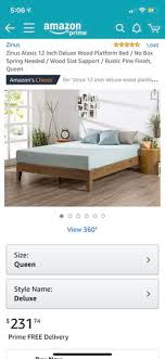 Deluxe Wood Platform Bed Frame For
