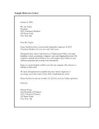 Sample Letter Of Reference For Employee Green Brier Valley