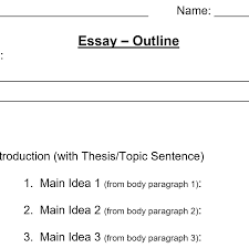 Essay Outline Template Lessonpick