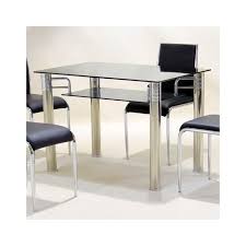 Vercelli Black Glass Dining Table With