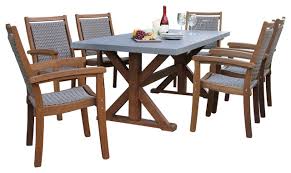 7 Piece Composite Top Dining Set With