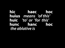 The Hic Haec Hoc Song