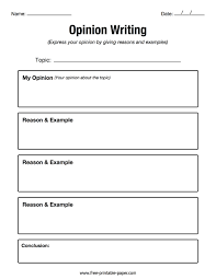 graphic organizer for opinion writing