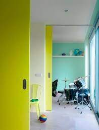 Bright Accents With Neon Room Colors
