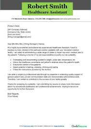 healthcare istant cover letter