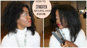 how to straighten natural hair without
