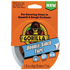 gorilla 1 41 in x 8 yd double sided tape 6 pack 100925