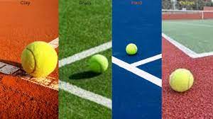 4 main surfaces of tennis courts clay