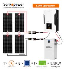 5 5kw solar power home system with 10