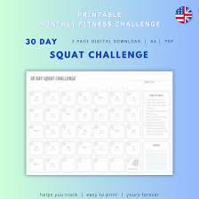 30 day squat fitness challenge wild