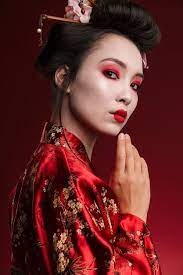 image of attractive asian geisha woman