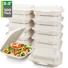 Polystyrene foam blows in the wind and floats on water, and is abundant in the outdoor environment. Amazon Com Helogreen 100 Count Eco Friendly Take Out Food Containers 8 X8 1 Compartment Non Soggy Leak Proof Disposable To Go Containers Boxes Made From Cornstarch Microwave Safe Industrial Scientific
