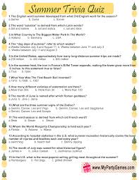 Here are some that will help your bottom line. Free Printable Summer Trivia Quiz