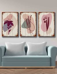 Vinoxo Abstract Pink Flower Wall Art